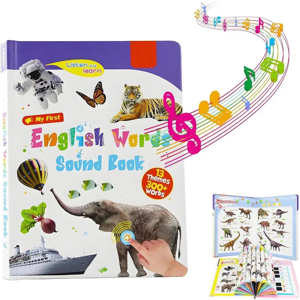 Kids English Sound Book — 300+ Words, Songs & Quiz Mode | Ages 1–6