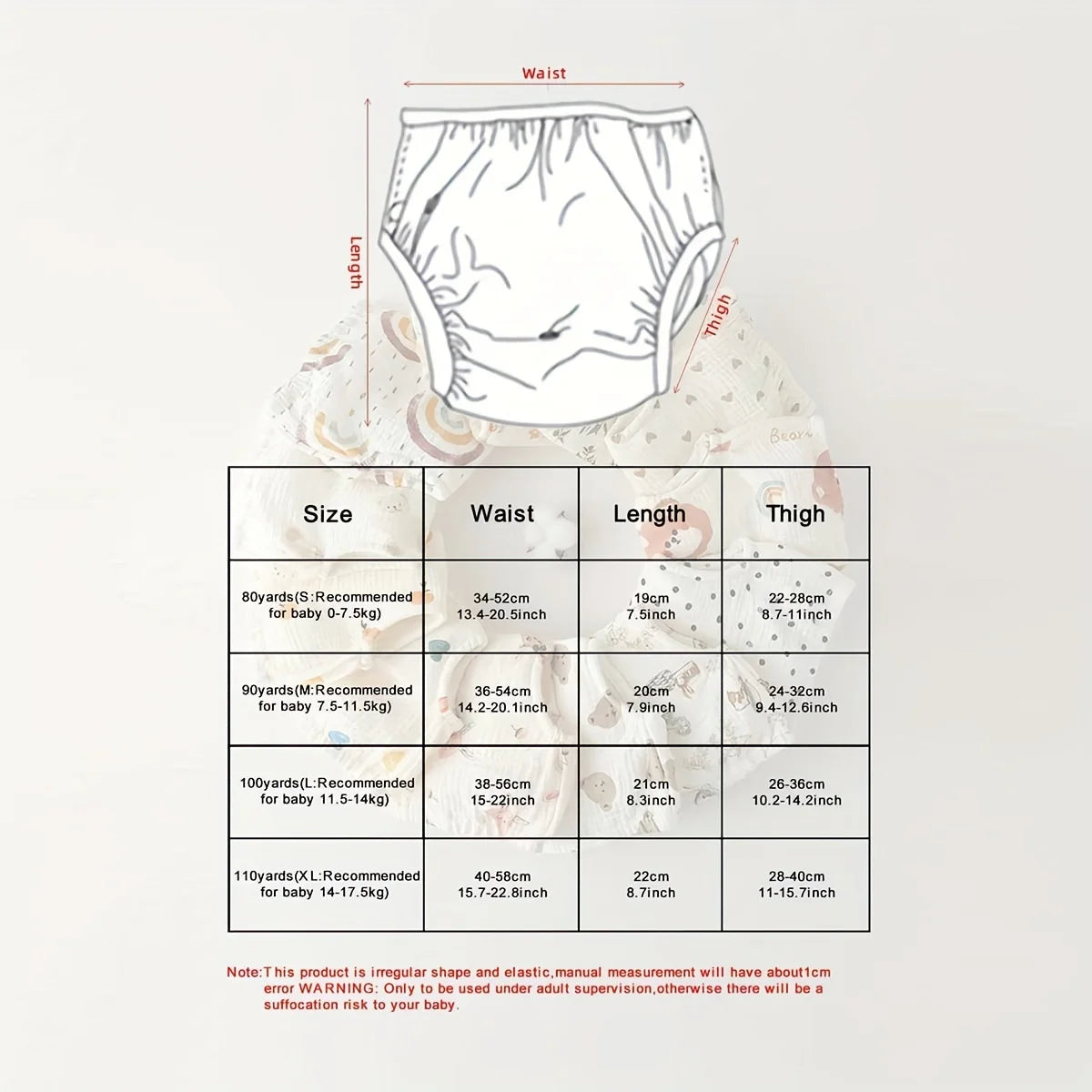 Soft Cotton Baby Training Pants