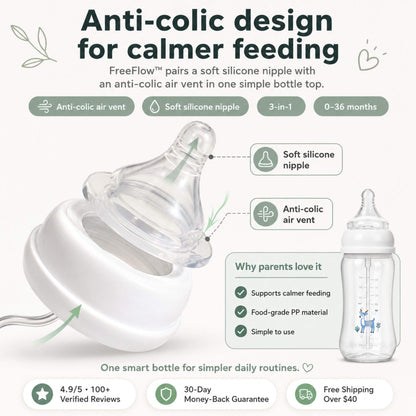 FreeFlow™ Hands-Free Baby Bottle