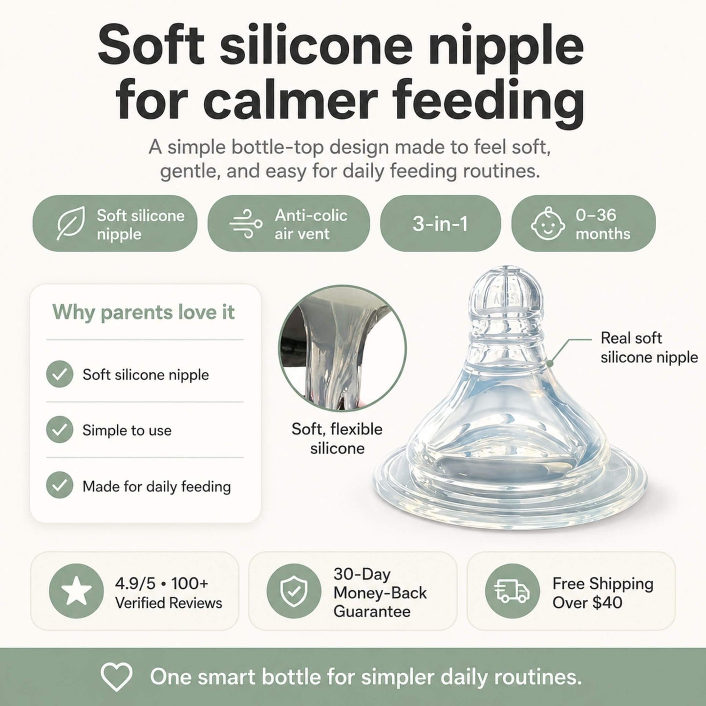 FreeFlow™ Hands-Free Baby Bottle