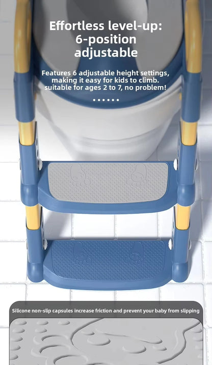 Kids Potty Training Seat with Step Stool – Foldable, Safe & Easy to Clean