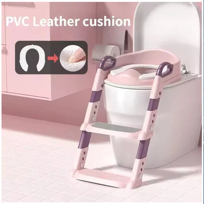 Kids Potty Training Seat with Step Stool – Foldable, Safe & Easy to Clean