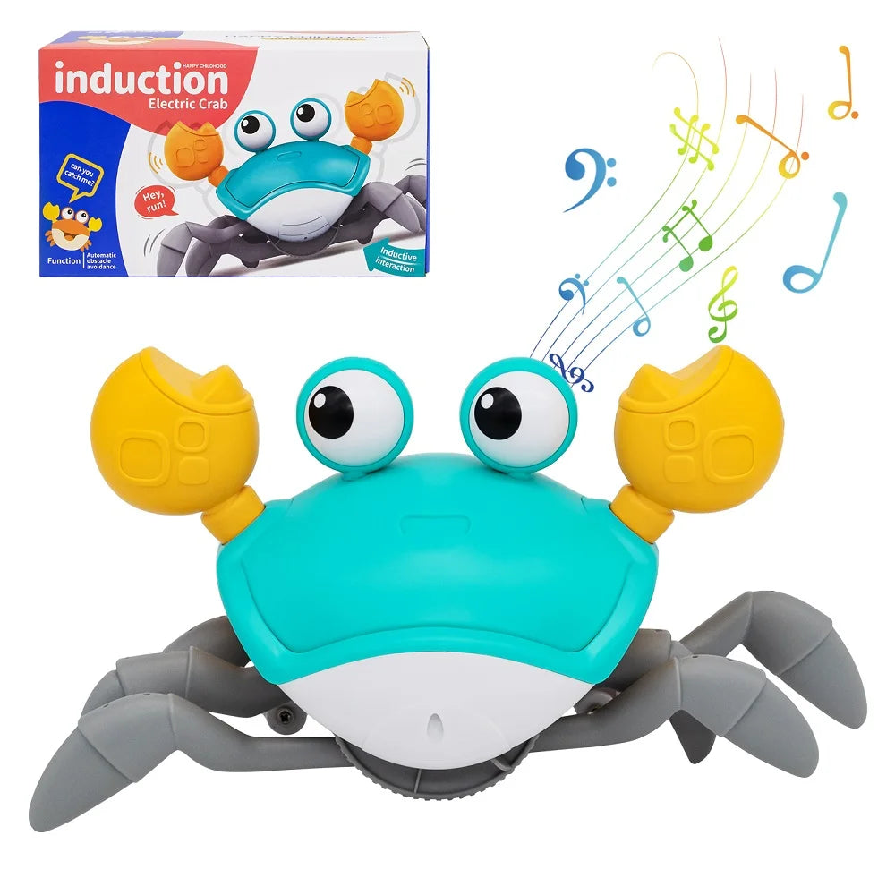 Interactive Crawling Crab Toy – Infrared Sensor, Music & Lights for Kids Ages 3–6