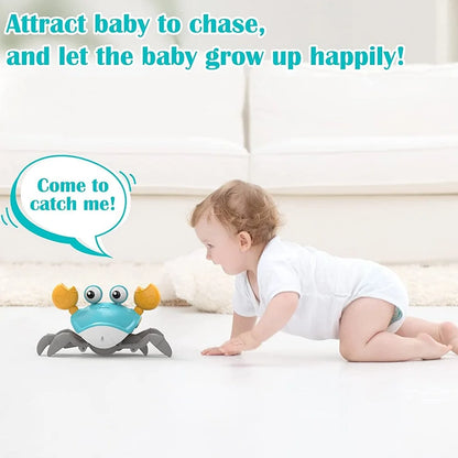Interactive Crawling Crab Toy – Infrared Sensor, Music & Lights for Kids Ages 3–6