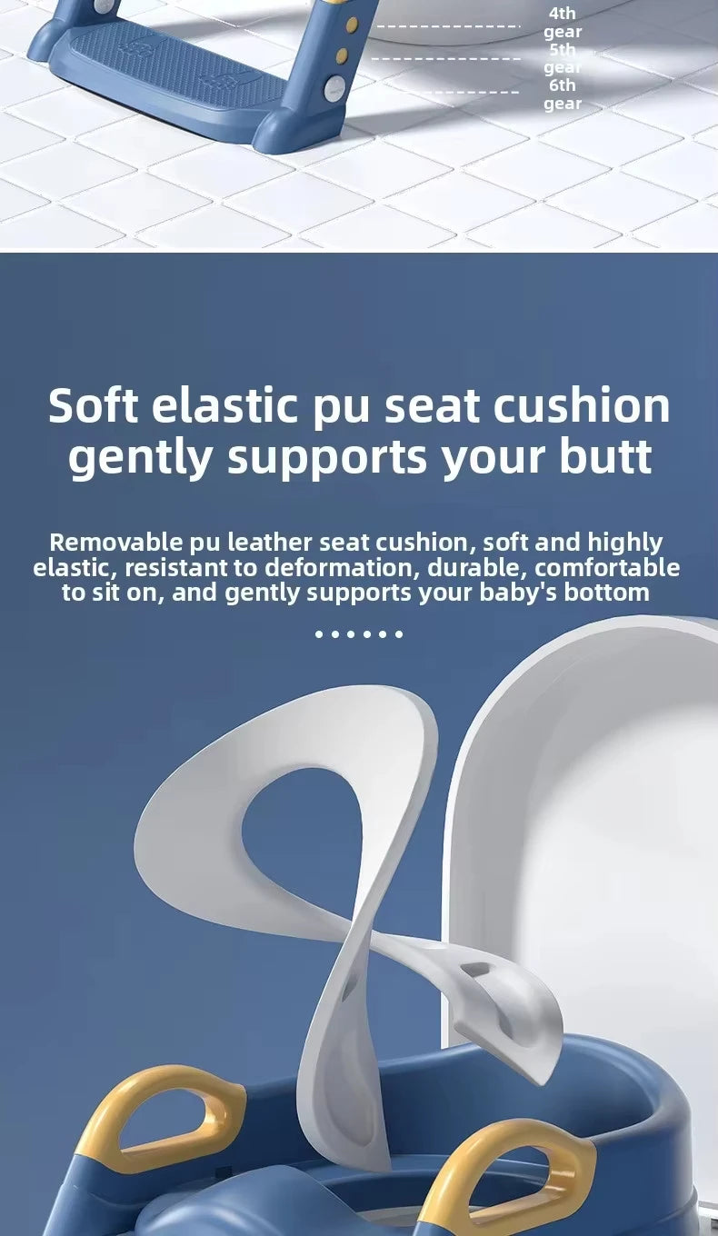 Kids Potty Training Seat with Step Stool – Foldable, Safe & Easy to Clean