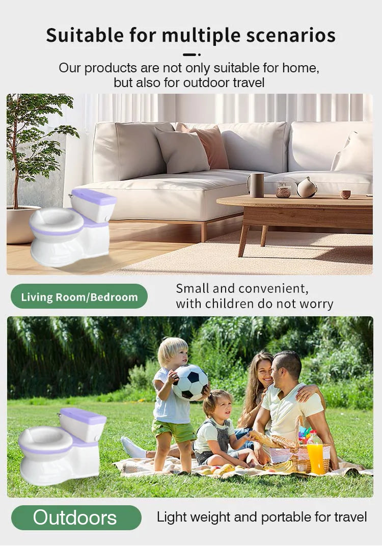 Kids Potty Training Toilet with Realistic Flush Sound – Dinosaur & Unicorn, BPA-Free