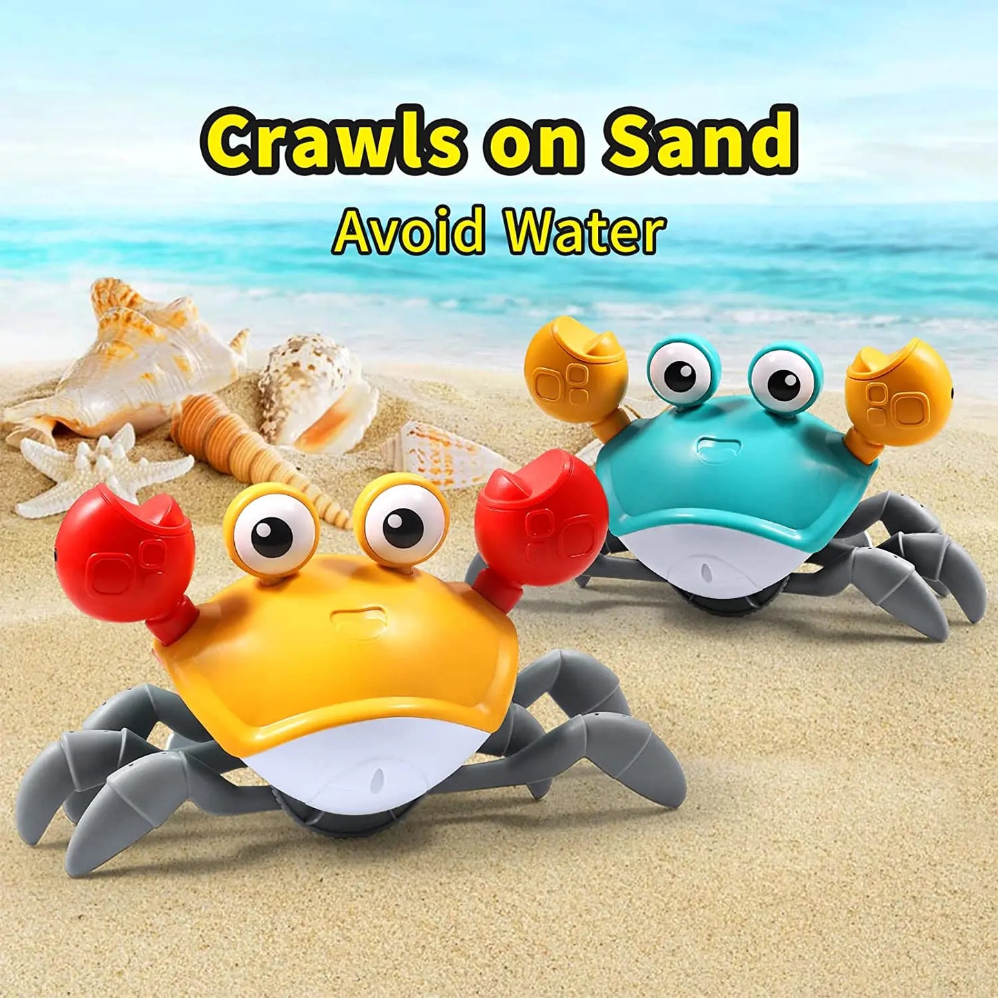 Interactive Crawling Crab Toy – Infrared Sensor, Music & Lights for Kids Ages 3–6