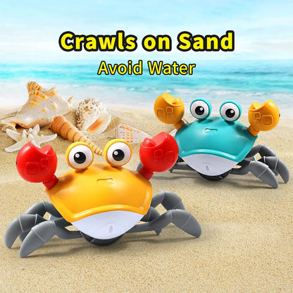 Interactive Crawling Crab Toy – Infrared Sensor, Music & Lights for Kids Ages 3–6