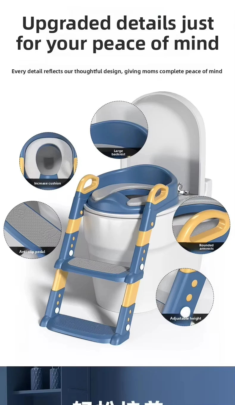 Kids Potty Training Seat with Step Stool – Foldable, Safe & Easy to Clean