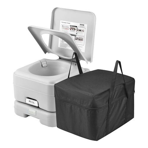 Portable Camping Toilet with Flushing – 5.2 Gal, Leak-Proof, 95 Flushes, Carry Bag Included