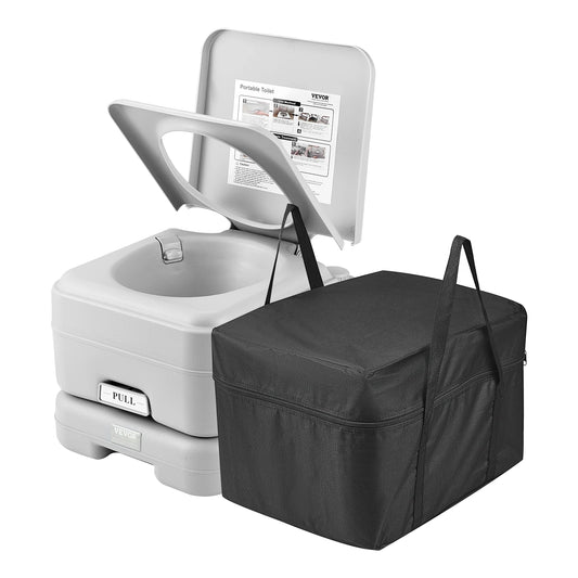 Portable Camping Toilet with Flushing – 5.2 Gal, Leak-Proof, 95 Flushes, Carry Bag Included