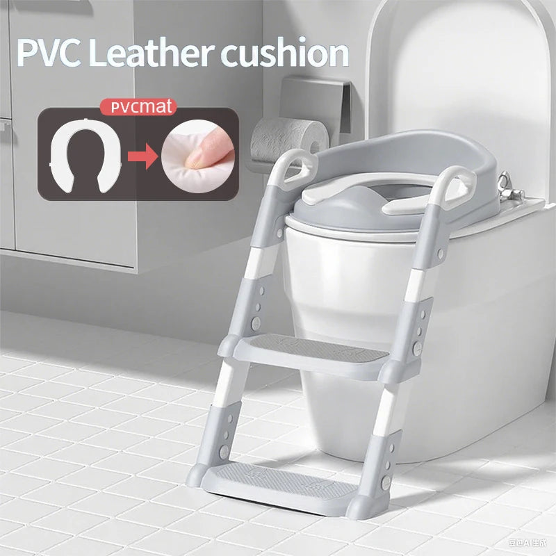 Kids Potty Training Seat with Step Stool – Foldable, Safe & Easy to Clean