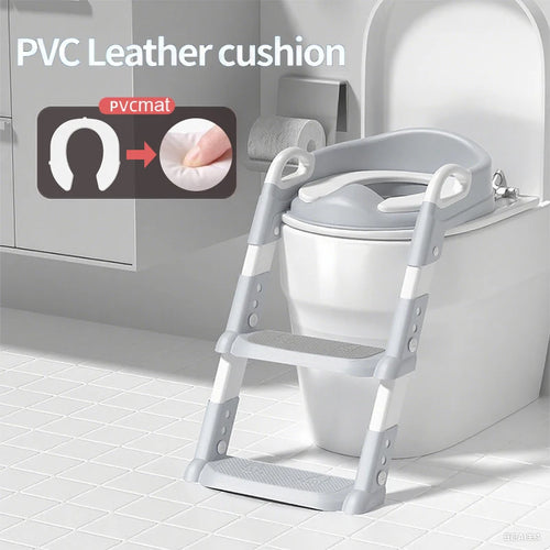 Kids Potty Training Seat with Step Stool – Foldable, Safe & Easy to Clean