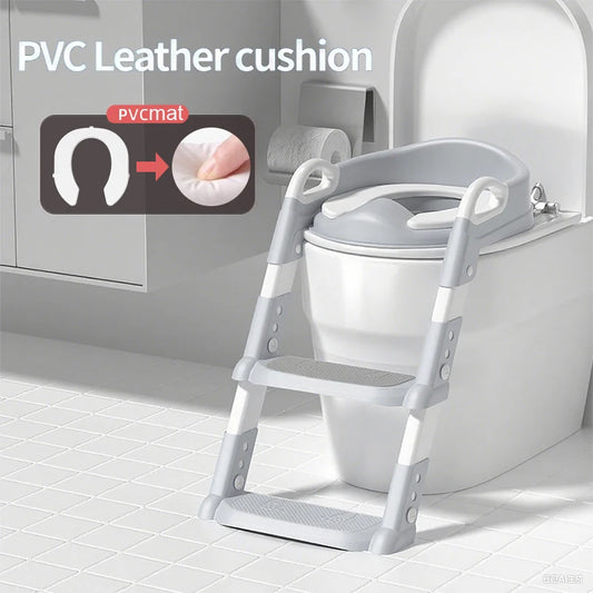 Kids Potty Training Seat with Step Stool – Foldable, Safe & Easy to Clean