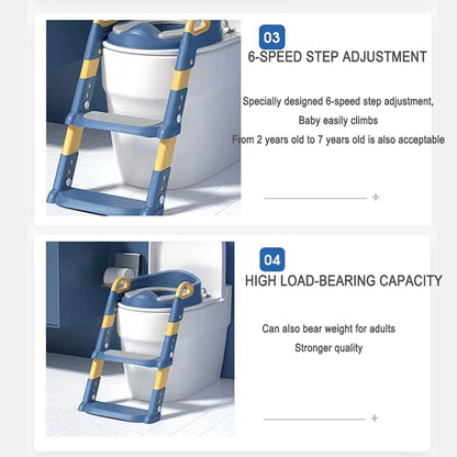 Kids Potty Training Seat with Step Stool – Foldable, Safe & Easy to Clean