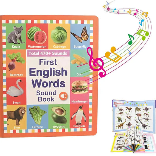 Kids English Sound Book — 300+ Words, Songs & Quiz Mode | Ages 1–6