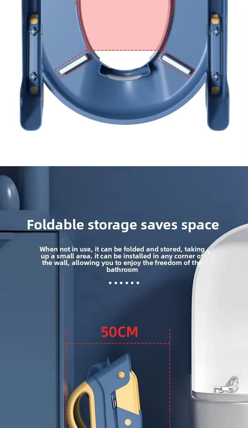 Kids Potty Training Seat with Step Stool – Foldable, Safe & Easy to Clean