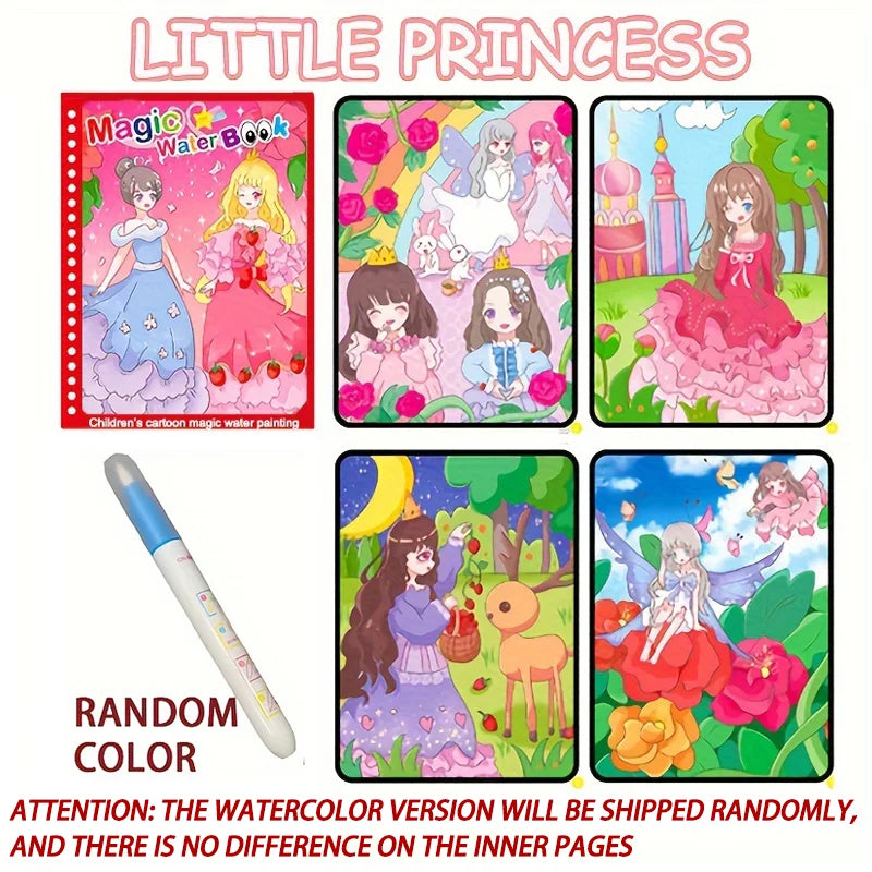 Magic Water Drawing Book for Kids - Reusable Mess-Free Coloring Book | 5 Fun Themes
