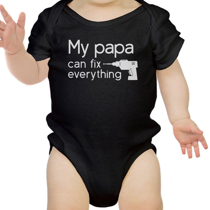 My Papa Fix Black Cute Baby Onesie Unique Fathers – Lovable Layers Kids Essentials | LovabLelayers